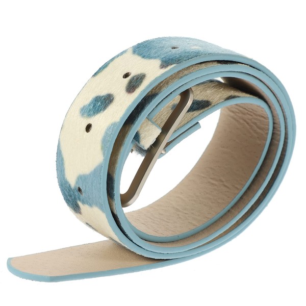 Leopard Print Pu Leather Belt Adjustable Light Brown Waist Belt