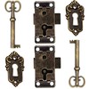 Hayaww 2 pieces antique lock locker, door lock, antique cabinet