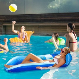 Udbrud Inflatable Water Hammock, Air Mattress, Pool Hammock with Mesh, Portable Inflatable Floating Pool Float, Inflatable Water Hammock for Armchairs, Mattresses, Seat, Swimming Mattress