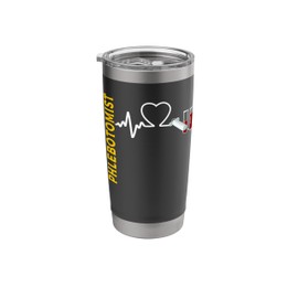 Phlebotomist Syringe And Test Tubes Heartbeat EKG Pulse Love Stainless Steel Insulated Tumbler