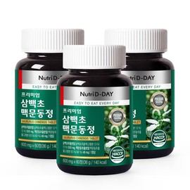 Nutri-D-Day Premium 300-second MacMoondongjeong x 3 bottles, 180 tablets in total / 뉴트리디데이 프리미엄 삼백초 맥문동정 x 3병 총180정
