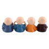 Hztyyier 4 Pieces Monk Figure, Charming Resin Figure with Kungfu