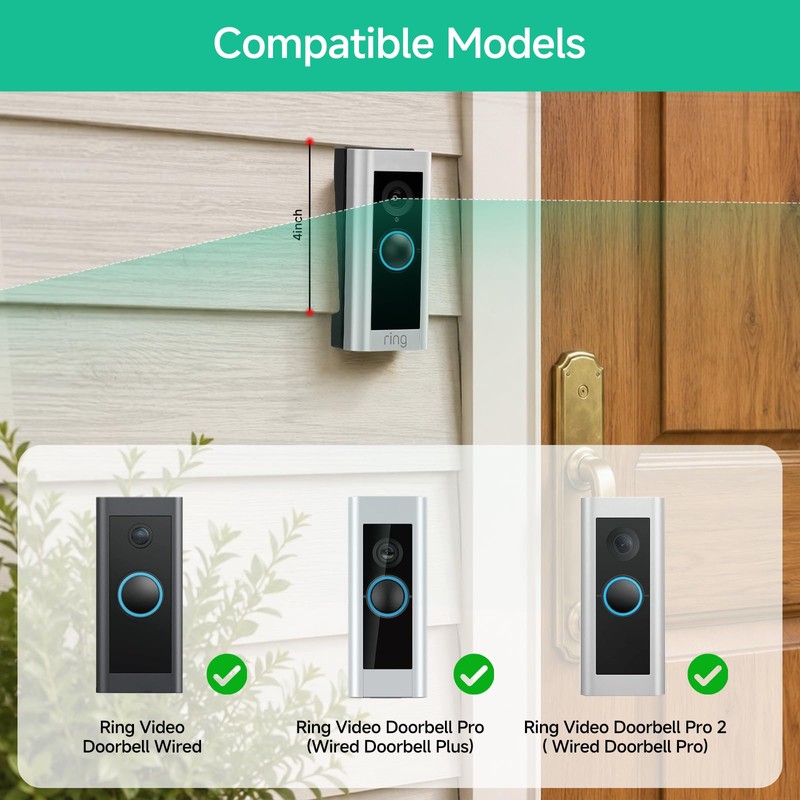 OLAIEK Vinyl Siding Mount for Ring Video Doorbell Pro/Pro 2/Wired