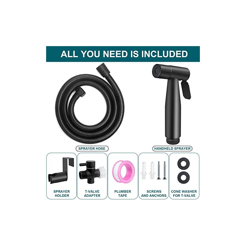 Luxury Bidet Sprayer for Toilet-Handheld Sprayer Attachment with Brass Leak