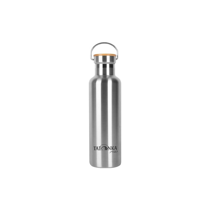 Tatonka Stainless Steel Drinking Bottle Hot + Cold Stuff Bamboo