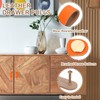 PATIKIL Leather Drawer Pulls, 4 Pack Leather Handle Center Cabinet