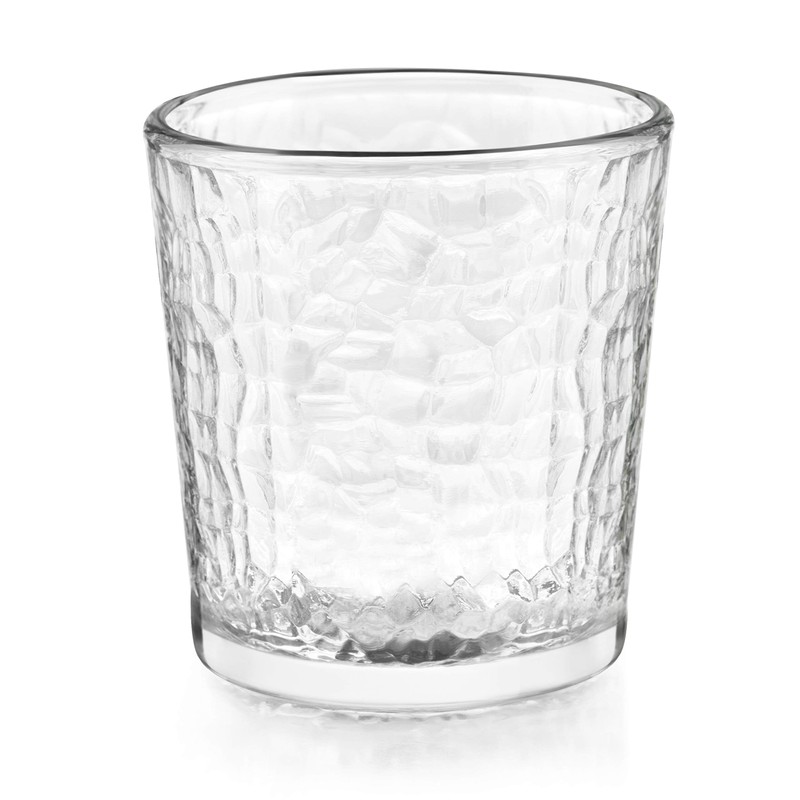 Libbey Yucatan Tumbler and Rock Drinking Glasses Set, Textured 16