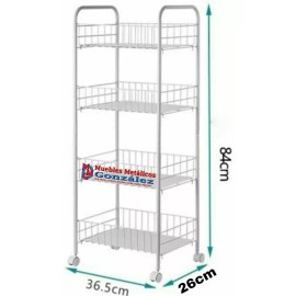 Organizador Multiusos De 4 Niveles Con Llantitas,