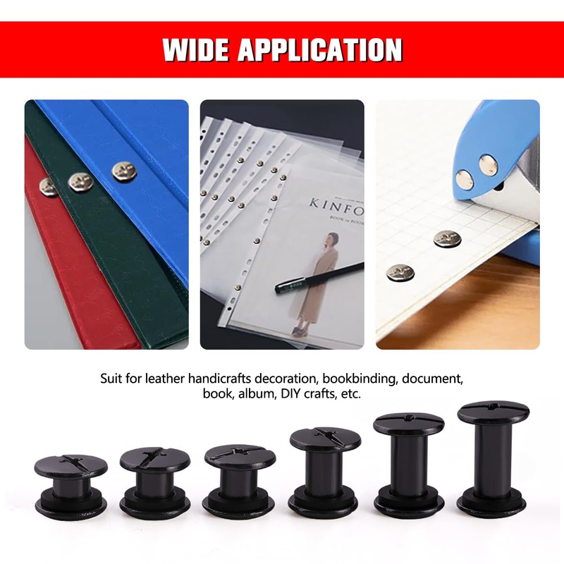 YIXISI 25 Set M5x8mm Chicago Binding Screws Kit, Book Binding