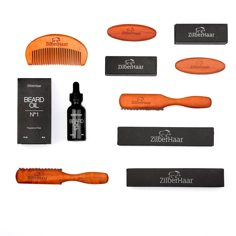 ZilberHaar Regular Beard Brush - Soft Boar Bristles - Beard