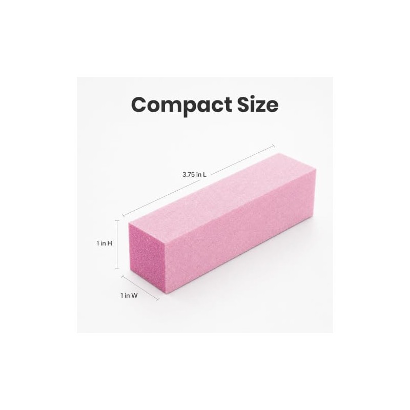 For Pro Pink Pedicure Block 100/180 Grit, 15 Count