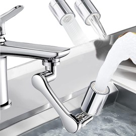 Faucet Shower, Kitchen Shower Head, Nozzle, Water Extension, 1080 Degree Rotation, Sprayer, Foamer, 2 Modes, Durable, Pure Copper Head, Surface Chrome Plating, Washbasin, Faucet Converter, Toilet Tap