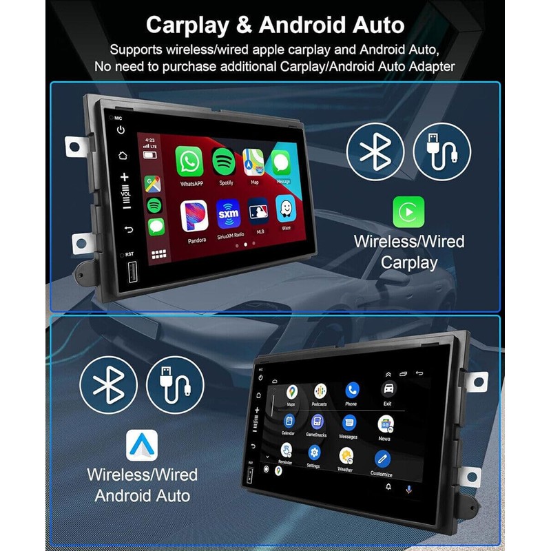 Android 14 Car Stereo Radio for 2007-2012 Nissan Sentra,Rogue 2008-2011,Frontier