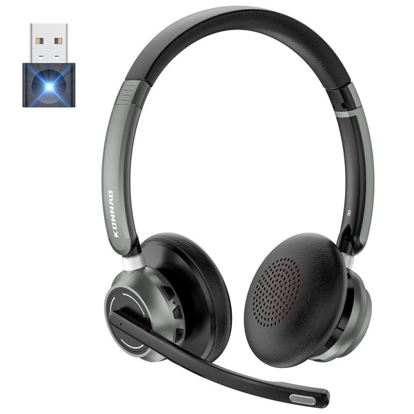 Wireless Headset with Microphone, 2025 New V5.3 Headset with USB