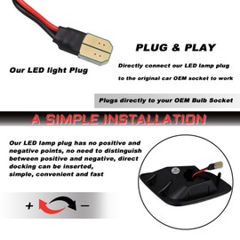 KEEGTBOX Smoked Lens LED Sequential Amber Side Marker Lights Compatible with Jeep Wrangler TJ 1997-2006 Front Bumper Corner Side Marker Turn Signal Indicators Lamps 2PCS