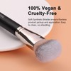 TEOYALL Domed Foundation Brush, Soft Dense Synthetic Bristles Blending Brush