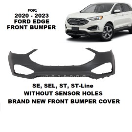 RITEFIT NEW FRONT BUMPER COVER FOR 2019-2024 FORD EDGE W/O PARK ASSIST FO1014135 OE