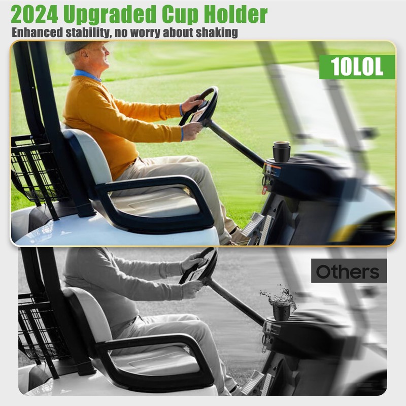 10L0L Universal Golf Cart Propane Heater Cup Holder for Yamaha,