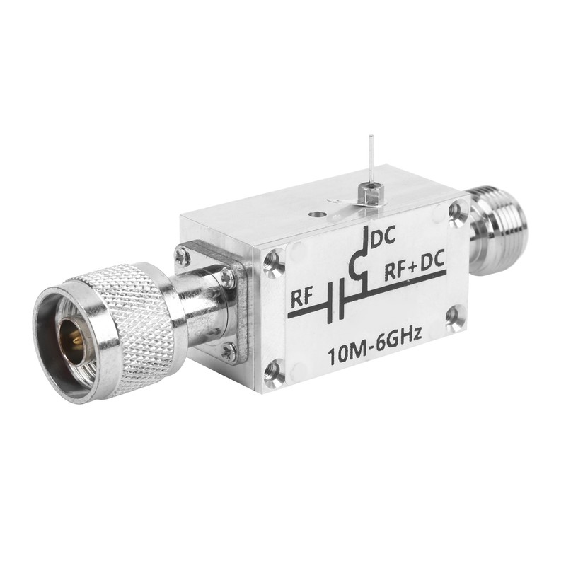 RF Broadband Amplifier Module Aluminium Alloy Bias Tee DC Blocker