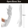 NebulaGlam 1920s Gloves Elbow Long Satin Gloves Women's Elegant Satin