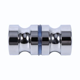 Glass Door Handle - Aluminum Alloy Dia Single Glass Door Knob Bathroom Shower Cabinet Handle with Screw - Knobs