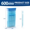 RAZOKO Interdental Plastic Toothpicks,Total 600 CT/5 Packs,Unflavored,Blue