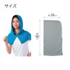 Cooling Hood Towel, Set of 2 (1 Blue and Gray),