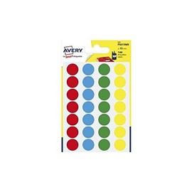 Avery 144 Lozenges – ø15 mm A6 Board – Assorted Colours (psa15mx)