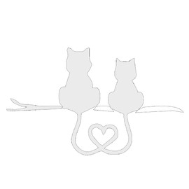 Aublinto Car Styling Sticker, Car Pair of Cats Sticker Car Decoration Body Sticker Cat Reflective Sticker Car Tattoo Sticker for Cars, SUVs, Trucks, Vans, Walls, Laptop