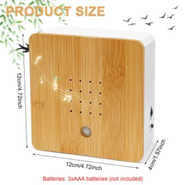 Bird Chirping Motion Sensor, Bird Chirping Box, Natural Sounds Box, Sound Box, Bird Singing Wood, Motion Sensor Bird Sounds for Living Room, Toilet, Bathroom, Garden Outdoor