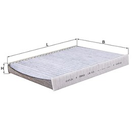 MAHLE LAK 816 Interior Cabin Air Filter - Carbon Activated Pollen Filter - with odor protection - Car