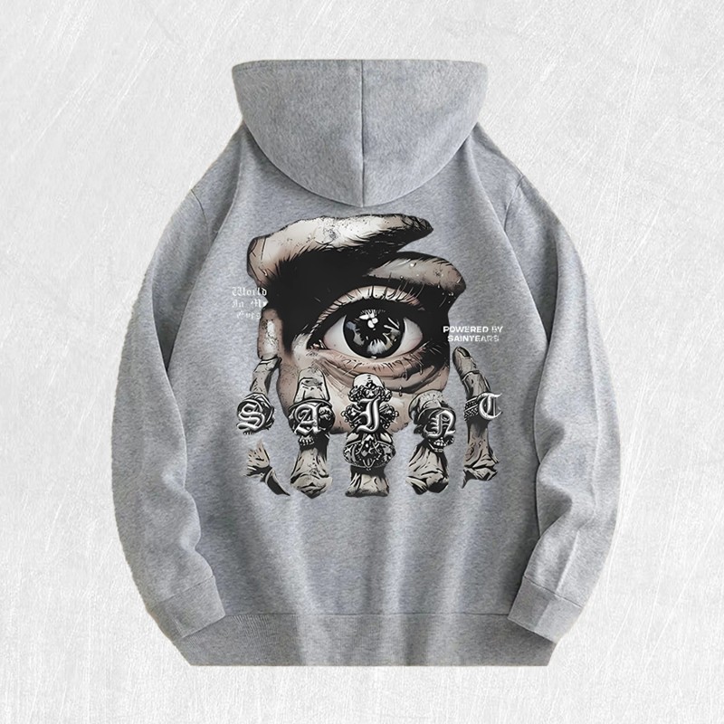 Saintears Eye & Rings Graphic Hoodie 100% Cotton US Warehouse