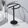 Hand Towel Holder Stand, Free-Standing Towel Rack Matte Black, SUS304