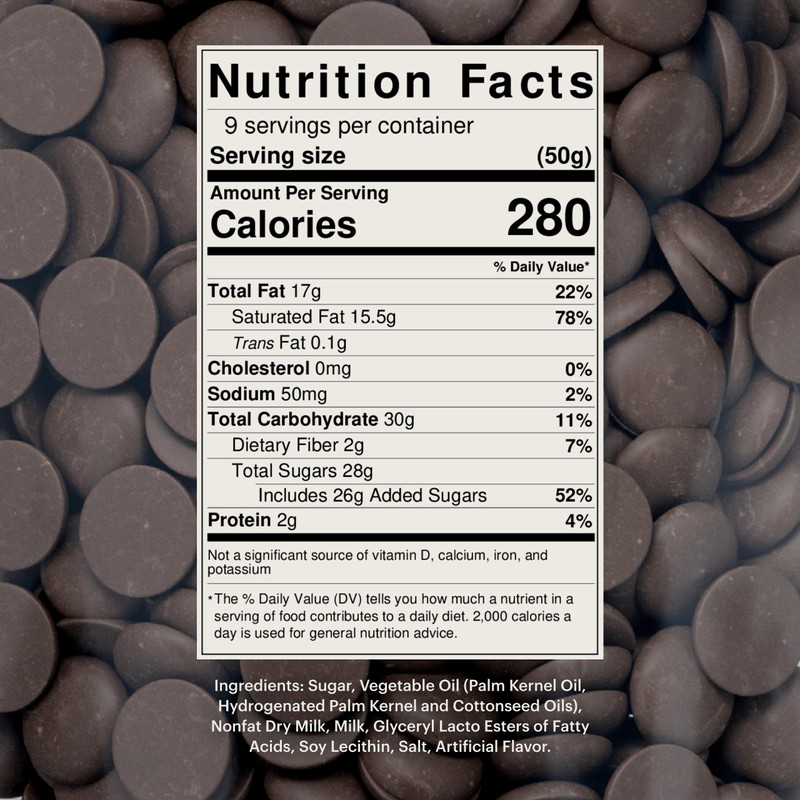Merckens Dark Chocolate Melting Wafers by Cambie, Dark Melting Chocolate,