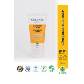 Celenes Herbal Güneş Kremi, Kuru ve Hassas Ciltler, 50 Spf, 50ml