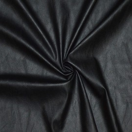 Very good quality faux leather fabric, supple and stretchy, ideal for realizing all your creative ideas, faux leather fabric, skai fabric, 1 m x 1 m36 (black)