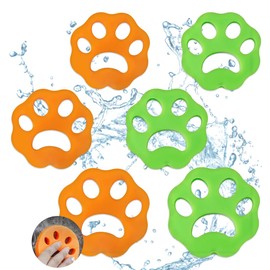 XOXVURI 6 Stück Tierhaarentferner Für Wäsche Haustierhaarentferner Waschmaschinen Wiederverwendbarer Tierhaarentferner Für Wäsche Tierfell-Wäschefänger-Haarentferner Für Wäsche 11/14.5/28G