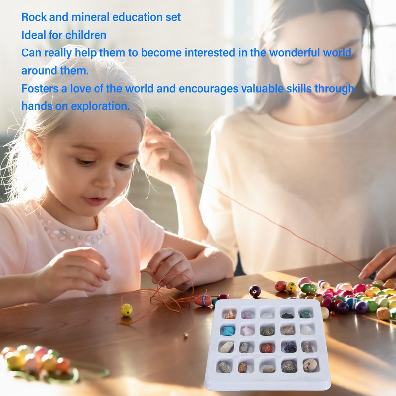 20pcs Rock Stone Colletction Kit for Boys Girls Exquisite Science
