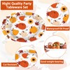 Grencian 50Pcs Autumn Oval Paper Plates 10" x 12" Large