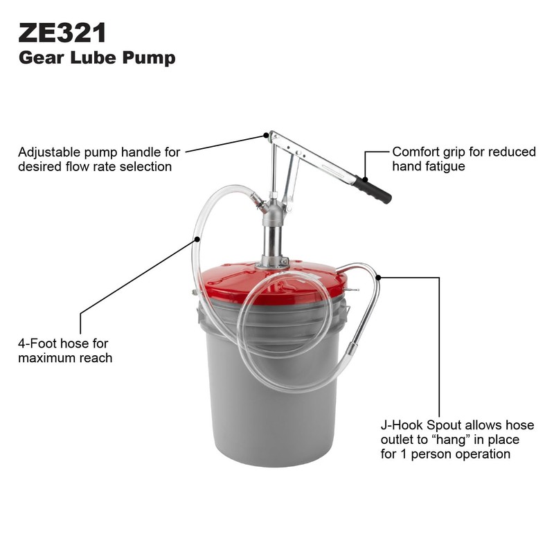 Milton ZE321: Powder Coated Gear Lube Pump (1 Gallon Per