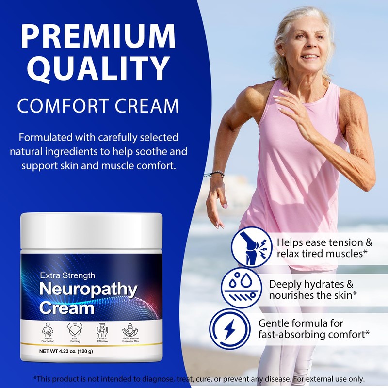 2 Pack Neuropathy Nerve Cream,Max Strength No-Mess Topical for Toes,