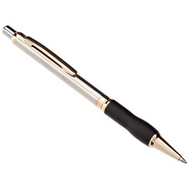 Pentel Australia B460G-PBOX Gifts Sterling B460 Steel Barrel with Gold Trim 0.8mm Black Ink Pen with Pearl White Gift Box