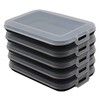 Set of 5 Cold Food Containers with Integrated Serving Plate,