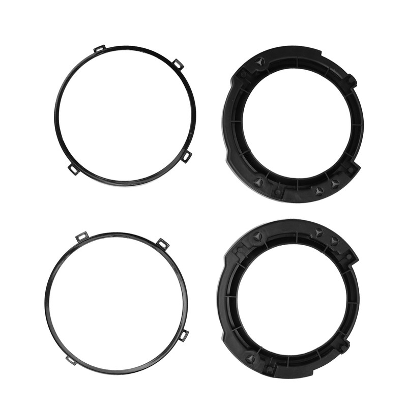 7Inch Round Headlight Mounting Retaining Bracket Ring Set with Headlight