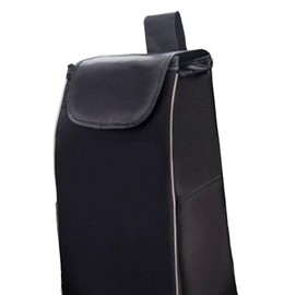 koolsoo Shopping Cart Replacement Storage Bag Trolley Bag Oxford Fabric Waterproof with Side Pockets and Rear Pocket Convenient Collapsible Portable, Black Thickened
