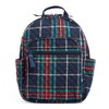 Vera Bradley Women's Small Cotton Backpack Bookbag, Tartan Recycled Cotton