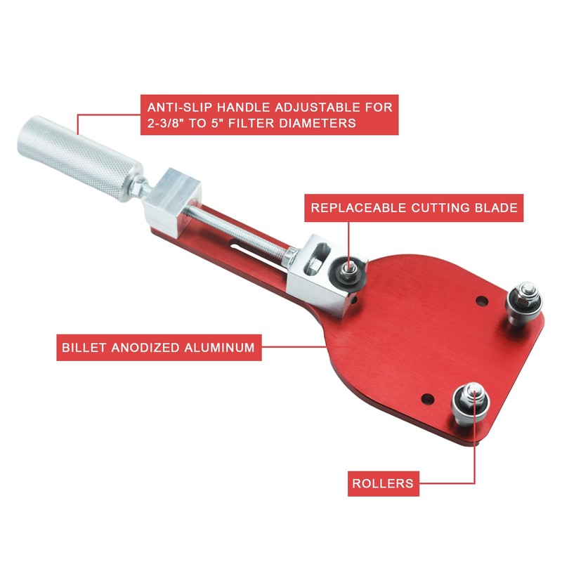 KGGMGUG 77750 Aluminum Alloy Oil Filter Cutter Inspection Tool For