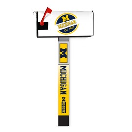 R and R Imports Michigan Wolverines Magnetic Mailbox Cover 2-Pack Mailbox Post Cover