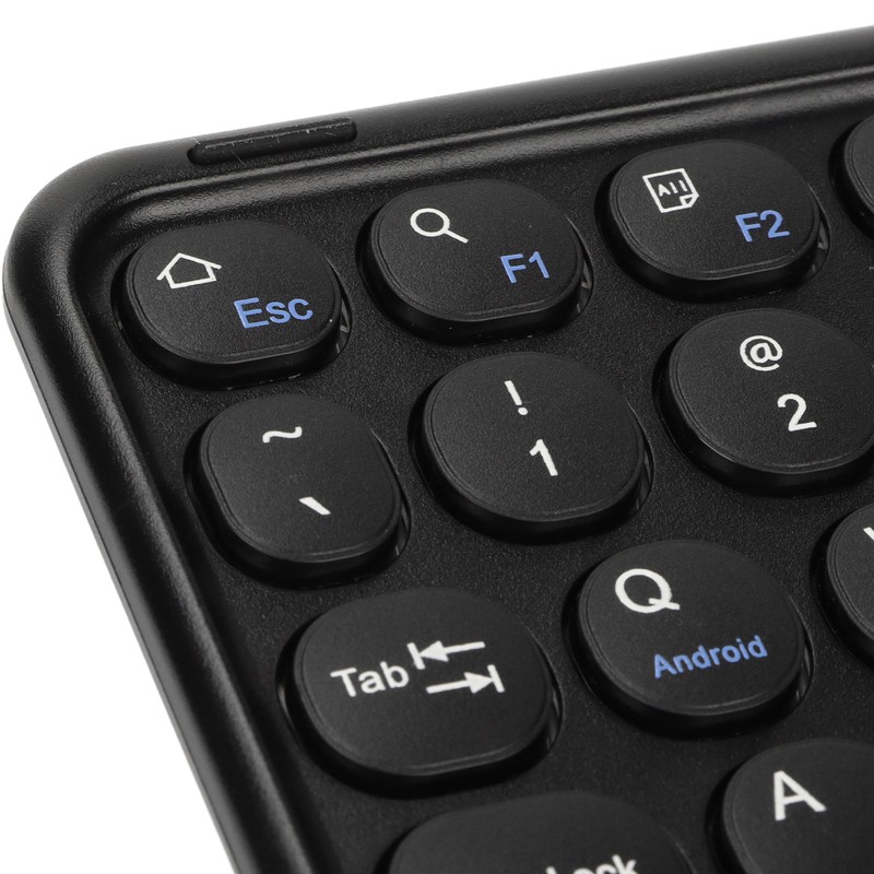 10in Wireless Bluetooth Touchpad Keyboard Retro Round Keycap Ergonomic Magnetic