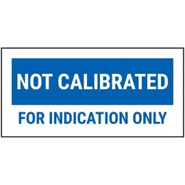 VSafety Not Calibrated For Indicated Only Blue Sticker - 51x25mm (Roll of 250)